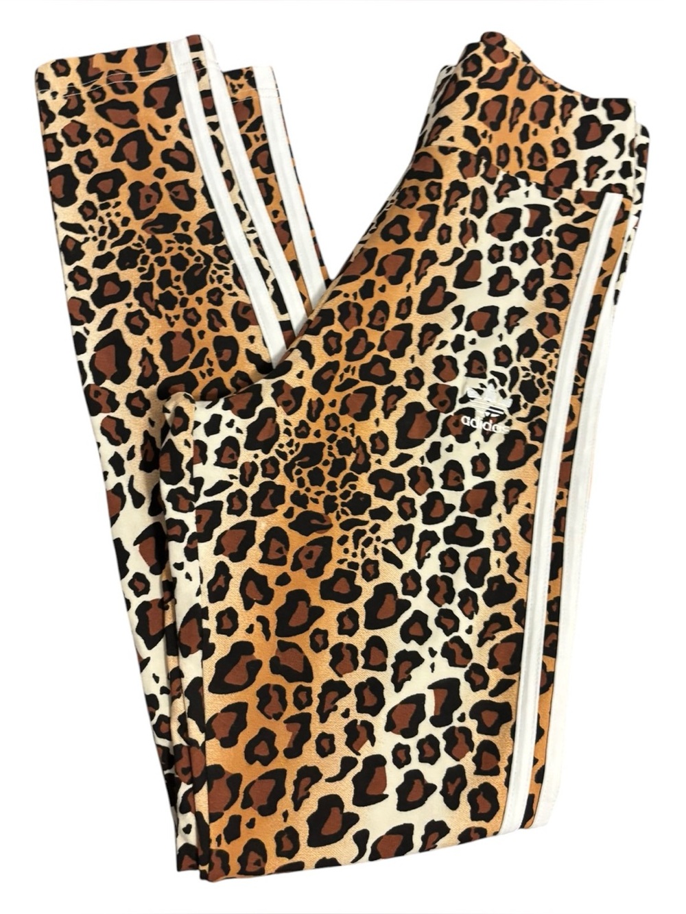 Adidas Originals Cheetah Leopard Print Leggings Womens Size S Trefoil Athleisure